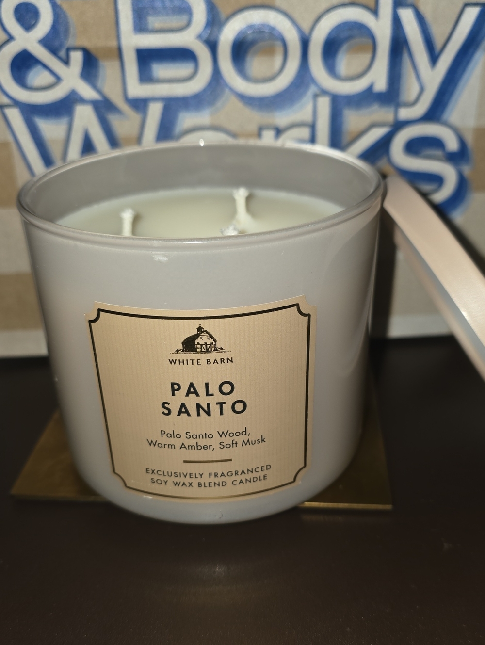 Palo Santo Lg. SOY Candle 3 Wick Amber & Musk